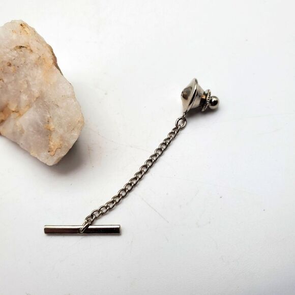 Grandpas silver toned tie clip accessory business wardrobe staple classic minimu